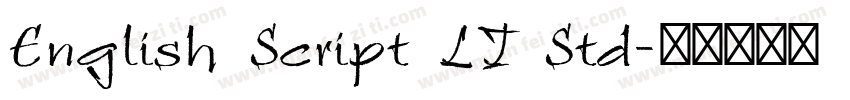 English Script LT Std字体转换